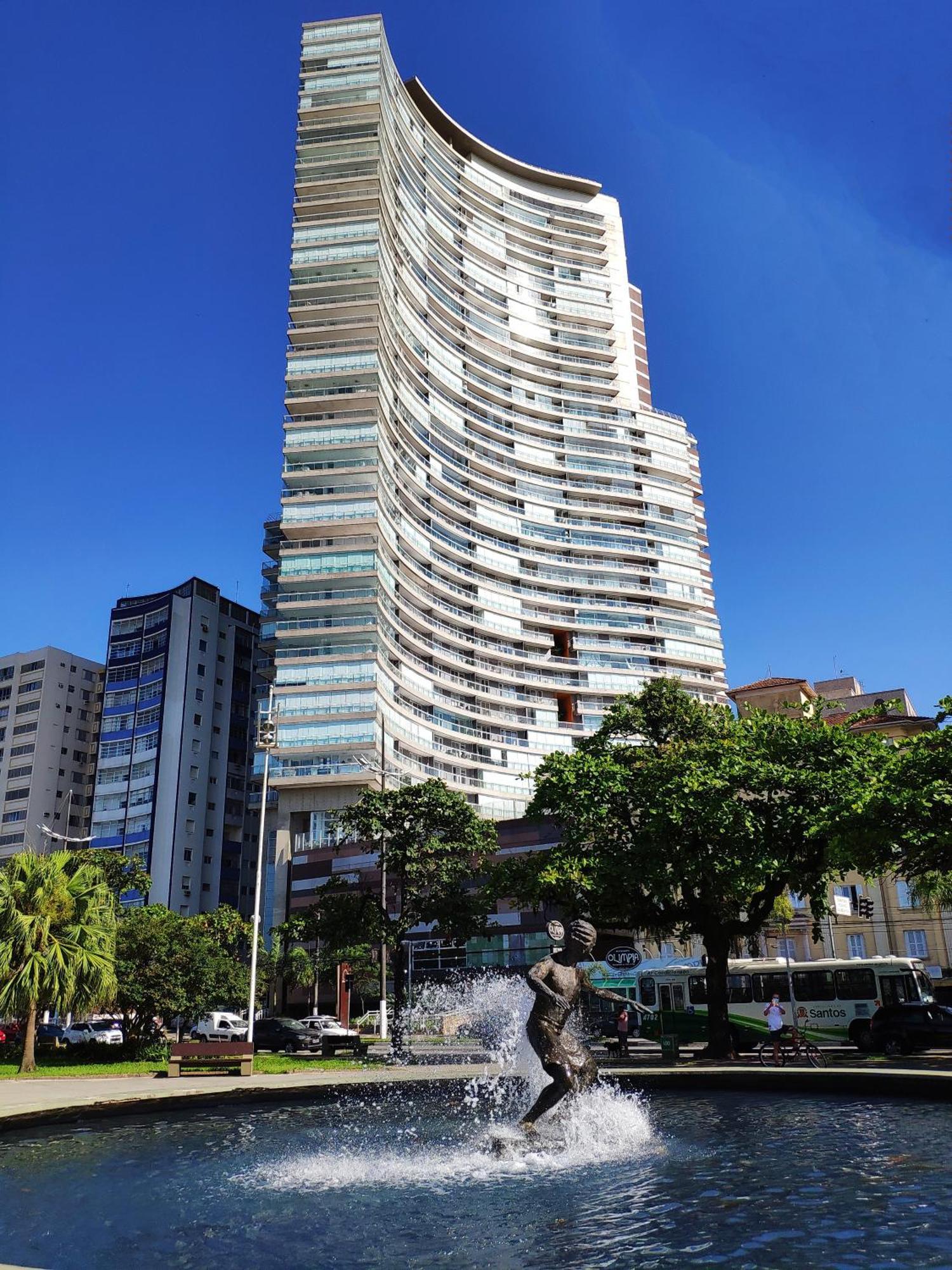 Book Santos - Condominio Unlimited - Apartamento Com Vista Mar E Apartamento Com Vista Piscina Exterior foto